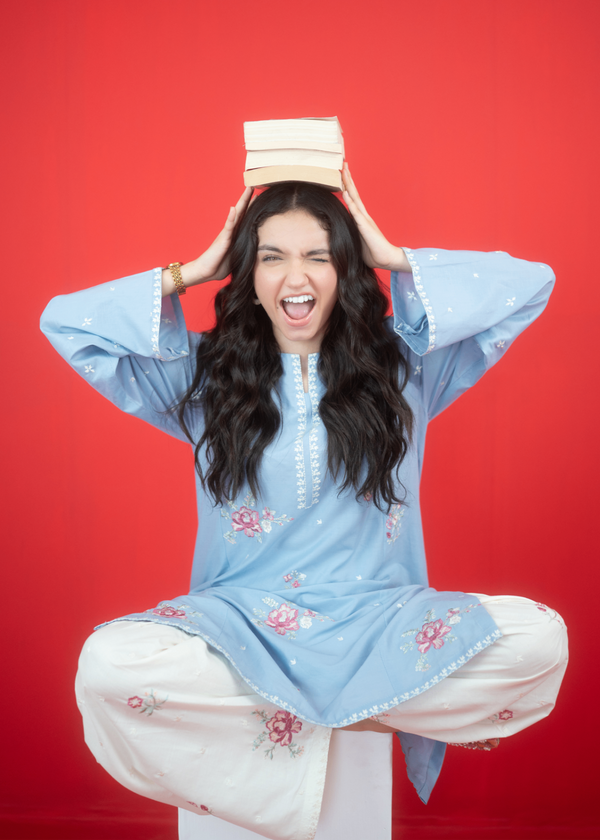 Persian Dusty Blue Farsi Co-ord Set