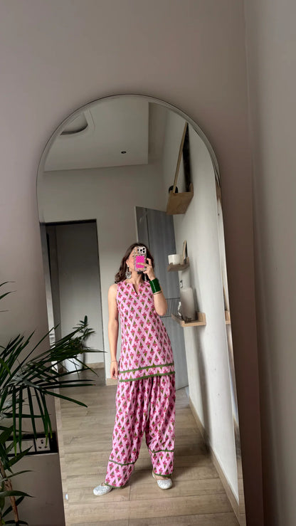 PINK TULIP FARSHI SALWAR SET