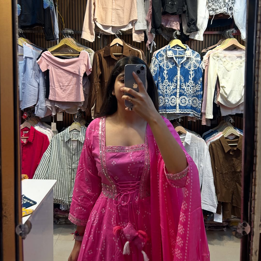 Cotton Anarkali Kurti with Dupatta – Festive & Wedding Wear