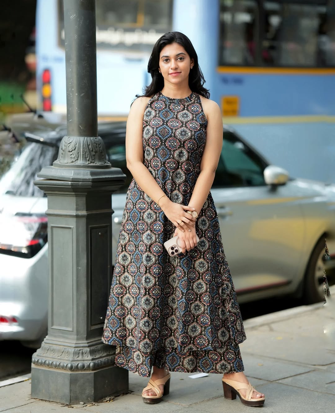 Multicolor Printed Sleeveless Kurta & Palazzo Set – Boho Ethnic Wear for Women