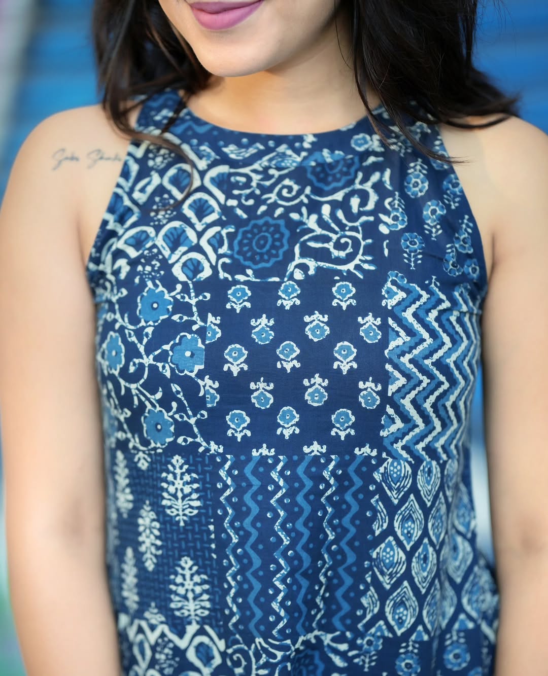 Blue Indigo Cotton Co-ord Set