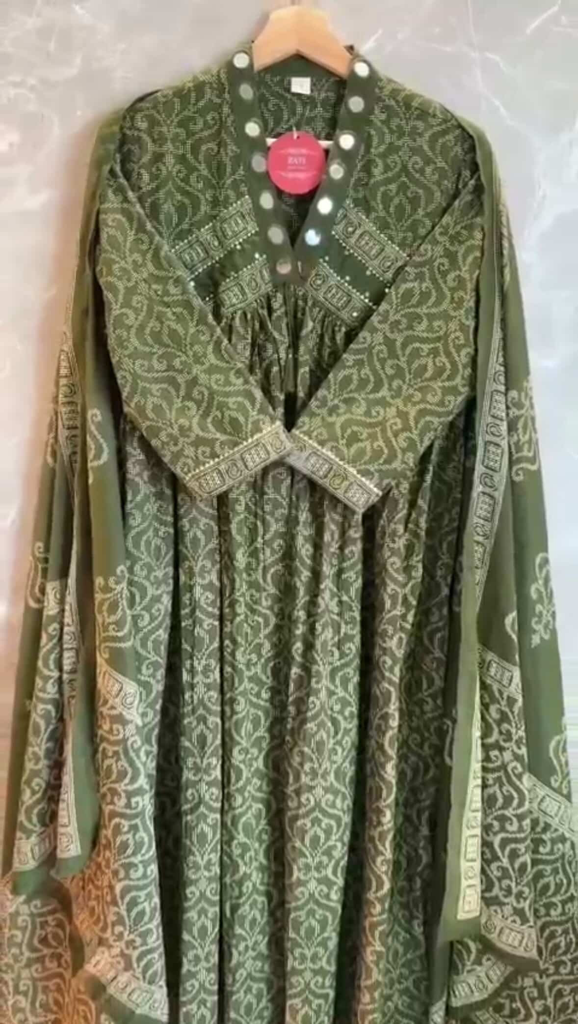Anarkali kurta pant or dupatta set with original mirror work