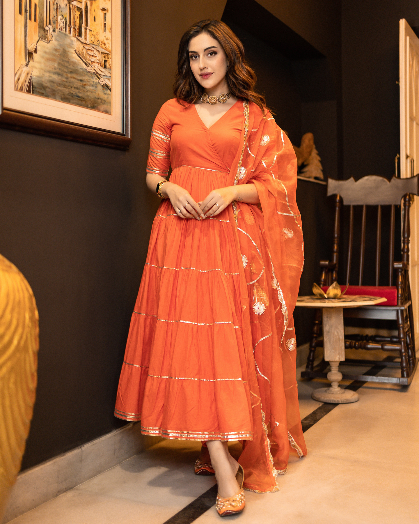 Sparkling Gotapatti Suit Set