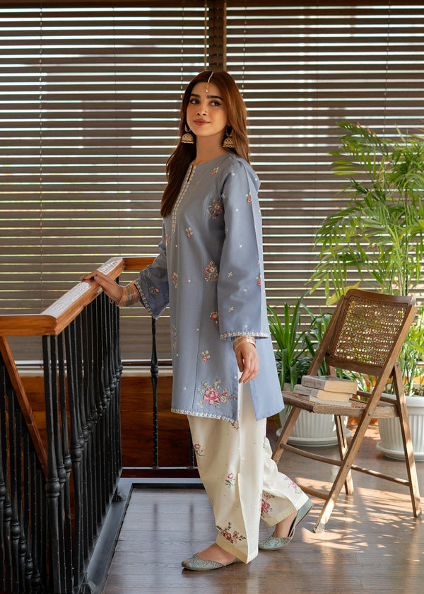Persian Dusty Blue Farsi Co-ord Set