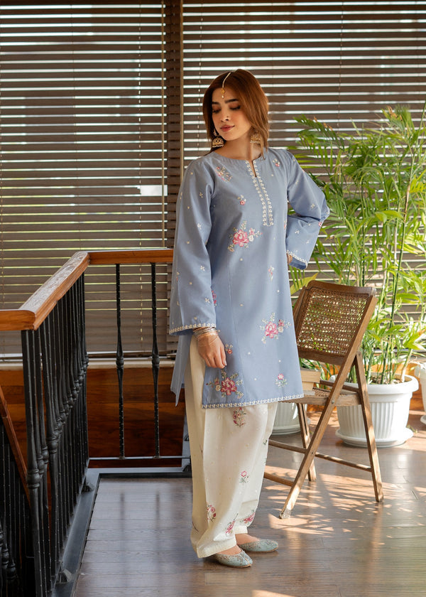 Persian Dusty Blue Farsi Co-ord Set