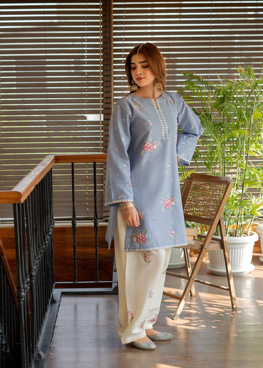 Persian Dusty Blue Farsi Co-ord Set