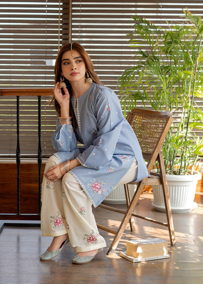 Persian Dusty Blue Farsi Co-ord Set