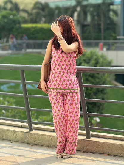 PINK TULIP FARSHI SALWAR SET