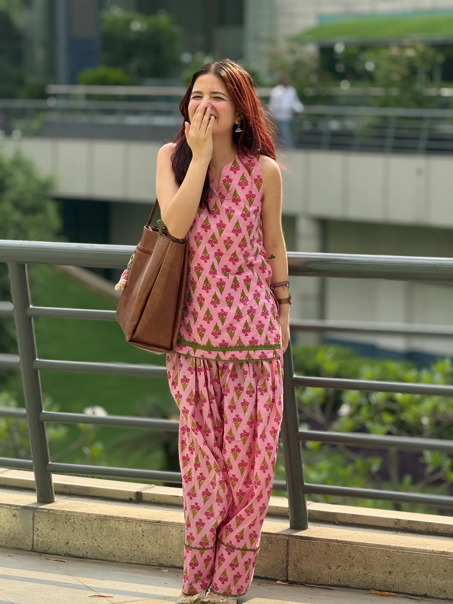 PINK TULIP FARSHI SALWAR SET