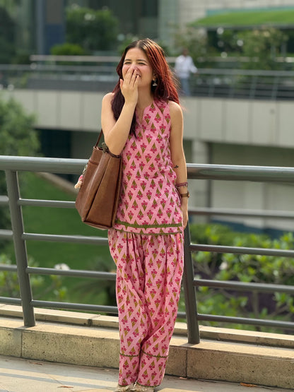 PINK TULIP FARSHI SALWAR SET
