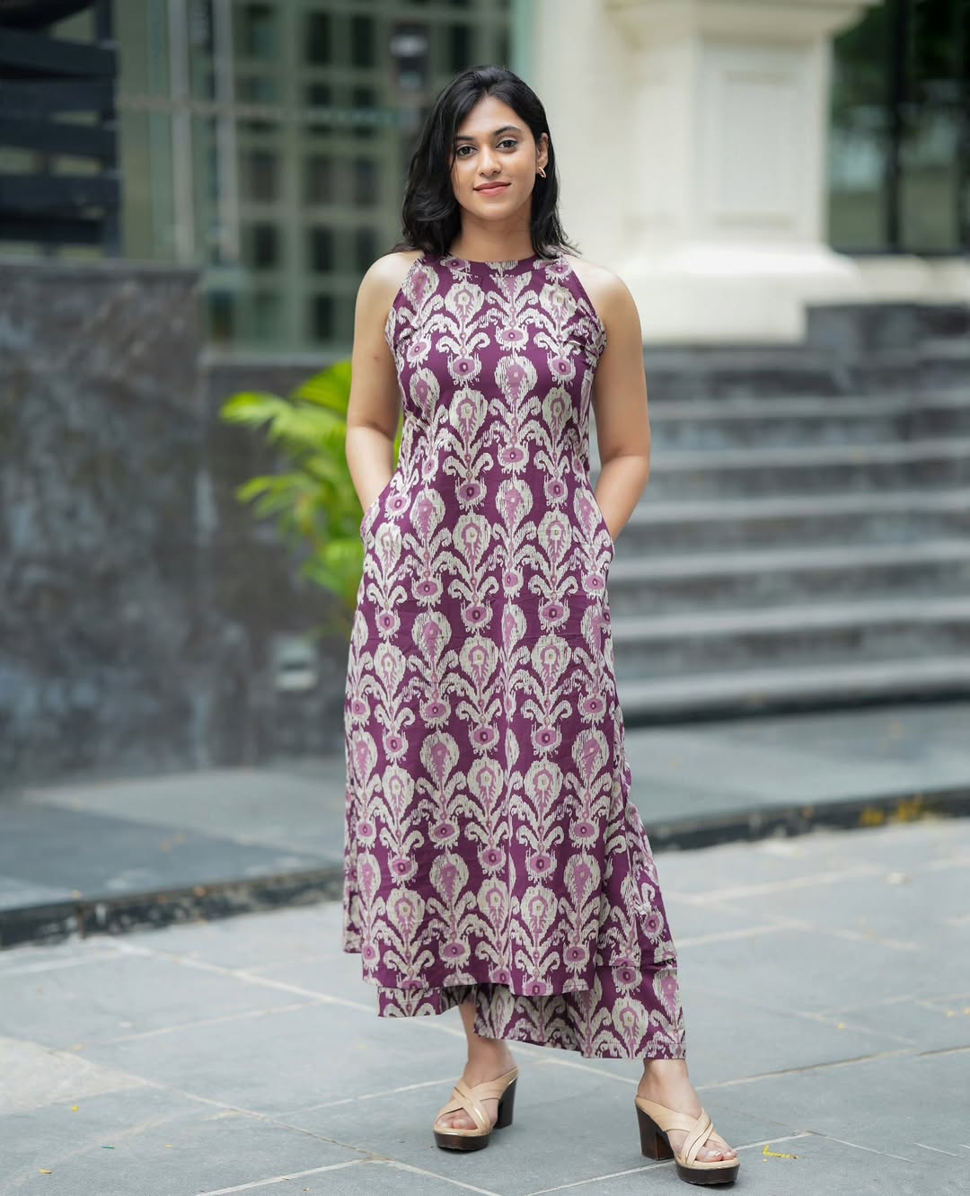 Sanganeri-inspired floral block print Co-ord Set