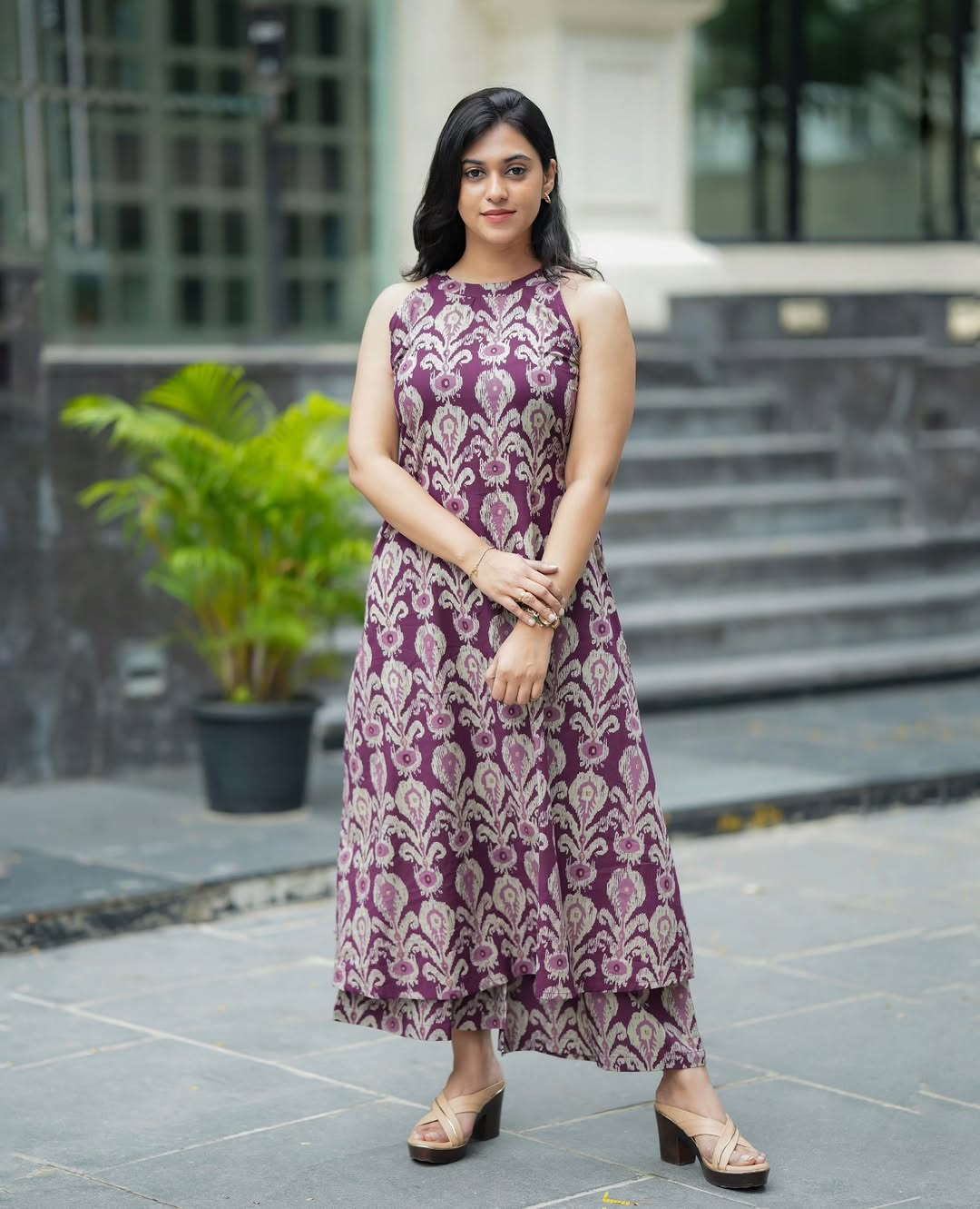 Sanganeri-inspired floral block print Co-ord Set