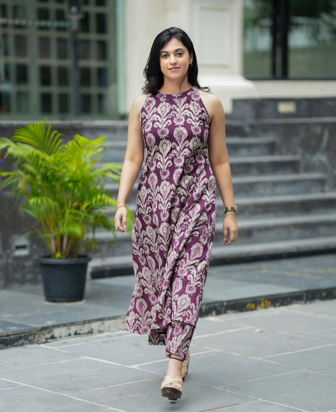 Sanganeri-inspired floral block print Co-ord Set