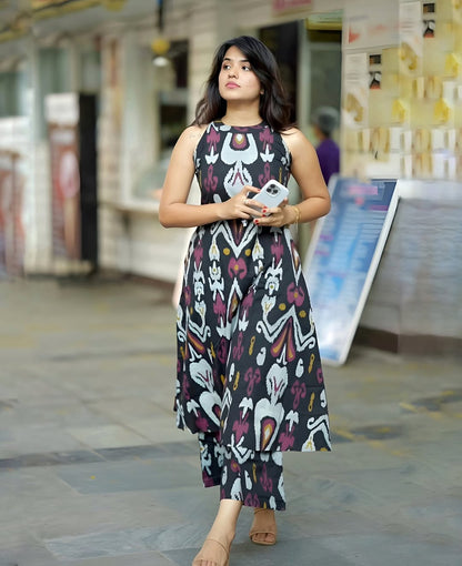 Somya black printed casual co-ord sets