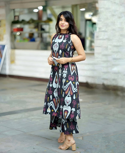 Somya black printed casual co-ord sets