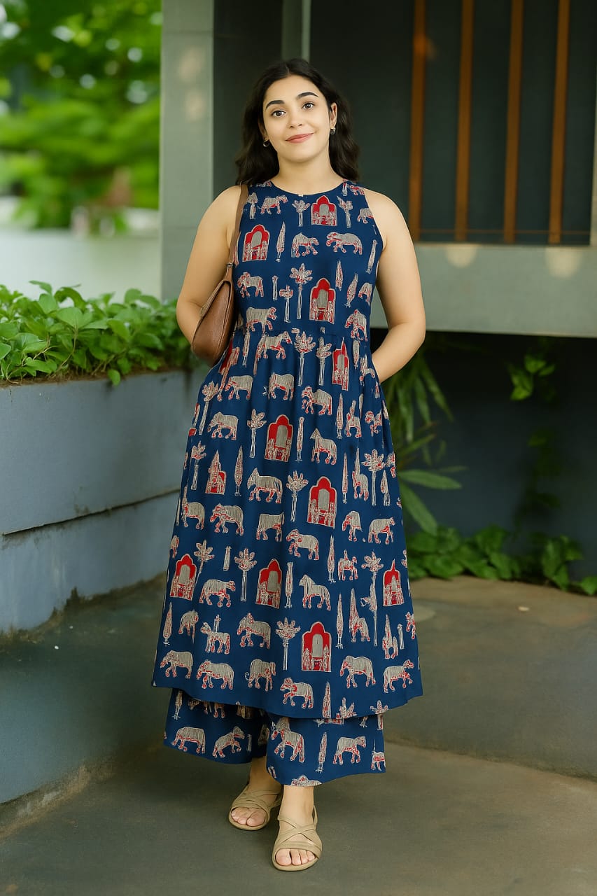 Blue Elephant Floral Melody Cotton Co-ord Set