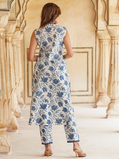 Women Viscose Rayon Kurta Pant Set