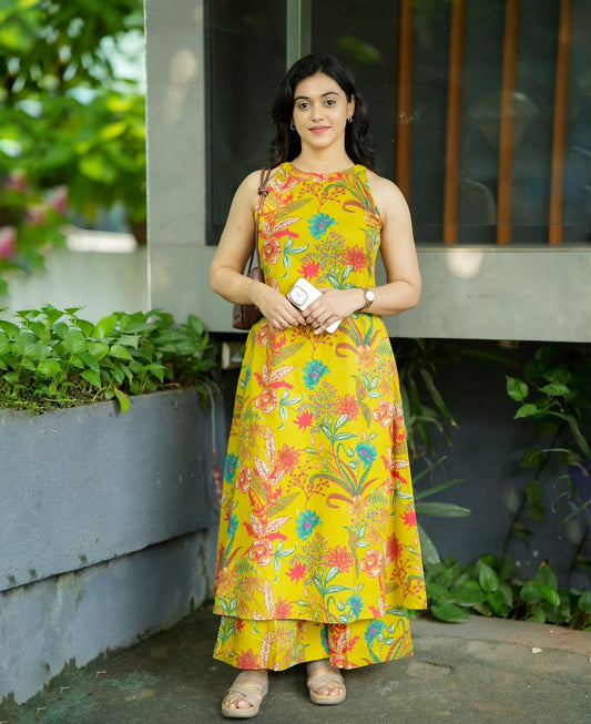 Mustard printed co-ord set
