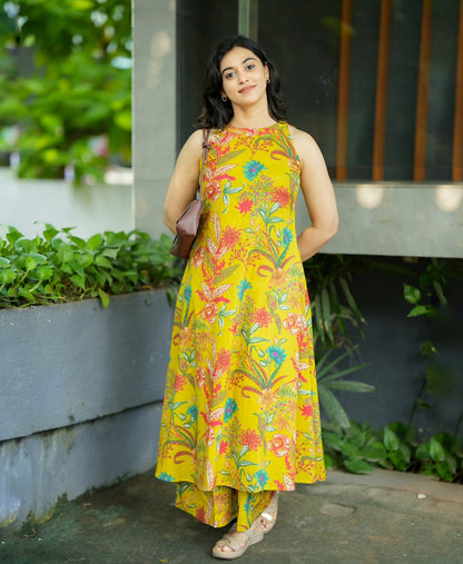 Mustard printed co-ord set
