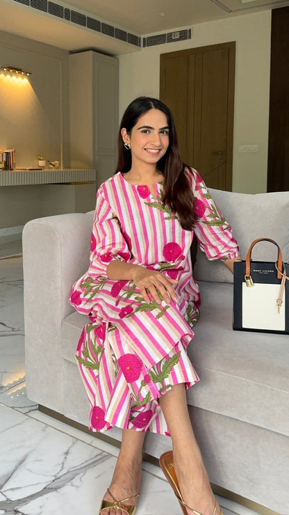 La Royale Hand Block Printed Cotton Co-ord Set